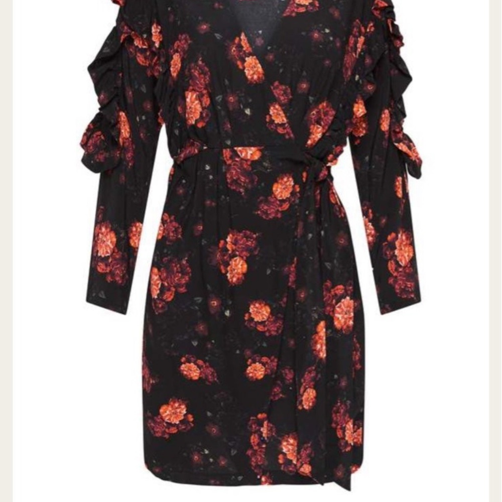 NWOT Iro wrap dress floral size 36 us size 4 - Picture 2 of 8